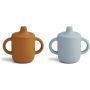 LIEWOOD - 2er Set Neil Cup Trinklerntasse Mustard - Sea Blue