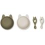 LIEWOOD - Evan Schale & Löffel Set Rabbit Khaki - Sandy