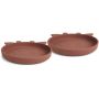 nuuroo - Akila Silikon Tellerset Giraffe Mahogany