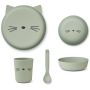 LIEWOOD - Brody Geschirrset 4tlg Cat Dusty Mint