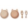LIEWOOD - Evan Schale & Löffel Set Rabbit Rose Mix