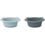 LIEWOOD - 2er Set Peony Saugnapfteller Set Blue Mix