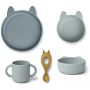 LIEWOOD - Vivi Geschirrset 4-teilig Rabbit Blue Mix