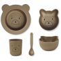 LIEWOOD - Joana Geschirrset 4tlg Mr Bear Oat