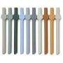LIEWOOD - Badu Silikon Trinkhalme Set Blue Wave Multi