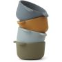 LIEWOOD - Malene Silikon Schalen Set Caramel - Blue Multi Mix