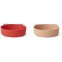 LIEWOOD - Silikon Schalen Set Vanessa Apple Red / Tuscany Rose
