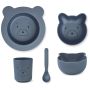 LIEWOOD - Joana Geschirrset 4tlg Mr Bear Stormy Blue