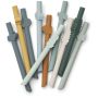LIEWOOD - Badu Silikon Trinkhalme Set Safari Blue Mix
