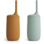 LIEWOOD - Dylan Strohhalm Becher Set Mustard / Peppermint