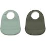 LIEWOOD - Tilda Silikonlätzchen Set Dino Peppermint Hunter Green