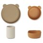 LIEWOOD - Cyrus Silikon Schalen Set Bear Oat Mix