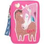Depesche - Miss Melody 3-fach Federtasche Streichpailletten, Pink