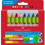 Faber-Castell - Wachsmalkreiden mit Schiebehülse, 10er Set