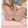 Holz Schild Schmetterling Rosa