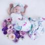 Snuggle Hunny - Swaddledecke Sweet Petal mit Stirnband