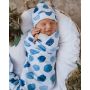 Snuggle Hunny - Swaddledecke Ocean Skies mit Beanie