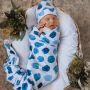 Snuggle Hunny - Swaddledecke Ocean Skies mit Beanie
