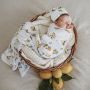 Snuggle Hunny - Swaddledecke Lemon mit Beanie