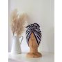 Looks by Luks -  Turban Organic Black & White Stripes