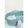 Like Moses - Moseskorb Dusty Mint mit Kissen und Bettwäsche Weiss- Mint