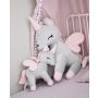 Melootka - Plüsch Einhorn XL grau- pink