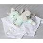 Melootka - Babyunicorn grau- mint mit Muslin