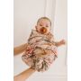 The mini scout - Muslin Swaddle Garden Floral Rose Pink