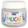 KREUL - MUCKI Funkel-Fingerfarbe Drachen-Silber, 150 ml