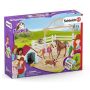 Schleich 42458 Horse Club - Horse Club Hannahs Gastpferde mit Hündin Ruby