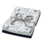 Cam Cam Copenhagen Swaddle 3er Set Pressed Leaves blue, Baby blue, Navy