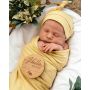 Snuggle Hunny - Swaddledecke Gelato gelb mit Beanie