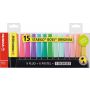 STABILO Boss Original - Textmarker 15er Tischset - 9 Leuchtfarben, 6 Pastellfarben