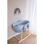 Like Moses - Moseskorb Misty Blue mit Kissen und Bettwäsche Blau- Weiss