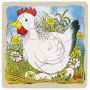 goki - 4 Schichten Puzzle Das Huhn