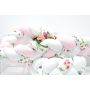 Sparrow - Bettschlange Flowers - White- Babypink