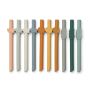 LIEWOOD - Badu Silikon Trinkhalme Set Mustard Mix