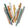 LIEWOOD - Badu Silikon Trinkhalme Set Mustard Mix