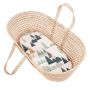Samiboo - Spanntuch für Wiege / Moseskorb / Kinderwagen Blue Hills