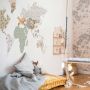 Dekornik - Weltkarte Map 8 Flowers