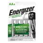 Energizer - NiMH Akkumulator Power AA, 4 Stück