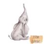 Little Rae Prints - Wandsticker Elefant 100cm