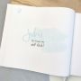 mintkind - Gästebuch Erinnerungsbuch Meine Babyparty Blau