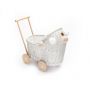 Lilu - Puppenwagen Weiss mit Pommel