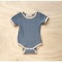 bel&bow - Ribbed Retro Ringer Body Dusty Blue