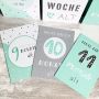 mintkind - Meilensteinkarten- Set Baby mint