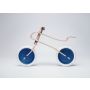 Brum Brum Bike - Laufrad Walnuss Holz dunkel Blau- weiss