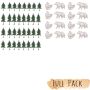 Little Rae Prints - Wandsticker Pine Tree & Bears Set