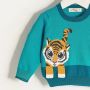 Bonniemob - Strickpullover Kaschmir Tiger Petrol