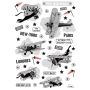 Lilipinso - Wandsticker Old Planes black